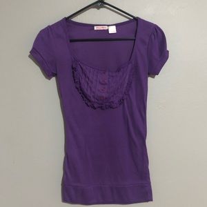 Purple Ruffleish Top